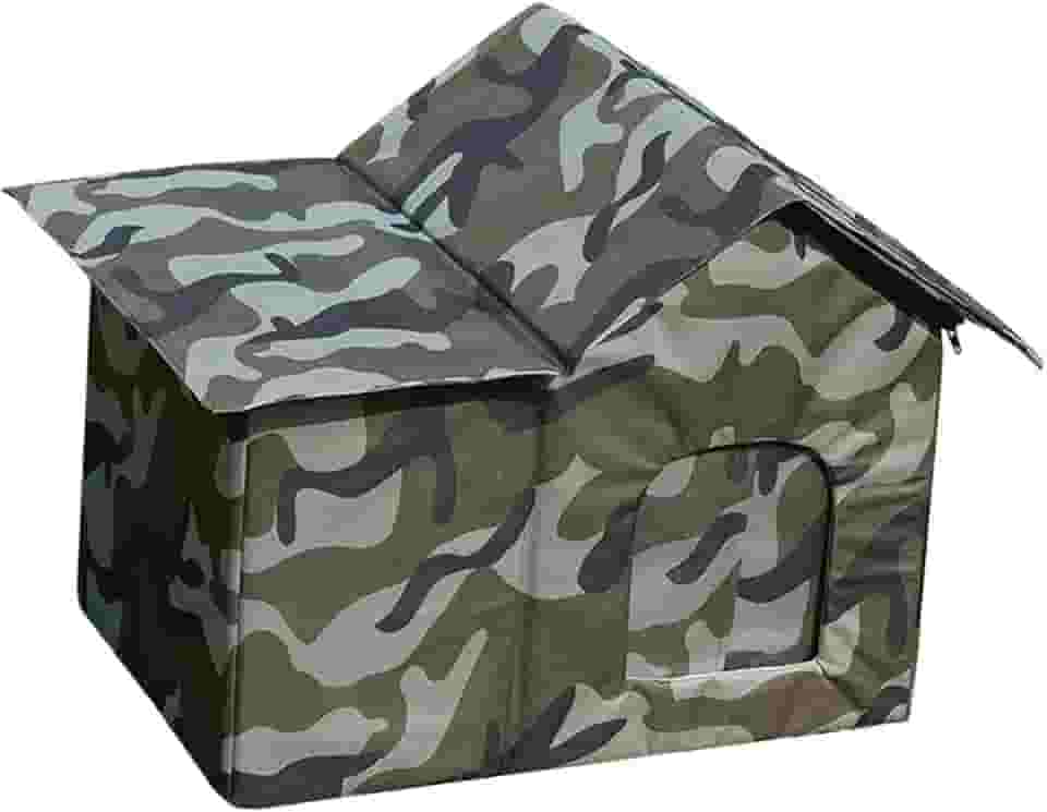 Casinha para Gatos de Rua Externos, Abrigo para Gatos Selvagens, Premium, em Tecido Oxford, às Intempéries, para Jardim, Gramado e