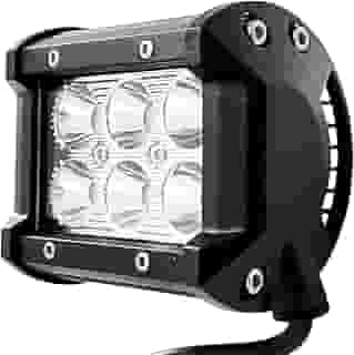 Farol De Milha Automotivo Auxiliar Universal 18w Quadrado 6 LED Bivolt 10V - 30V DC Bivolt 6000K P/Carro Moto Quadriciclo Caminhão Onibus Picape- Pronto Para Instalação !!
