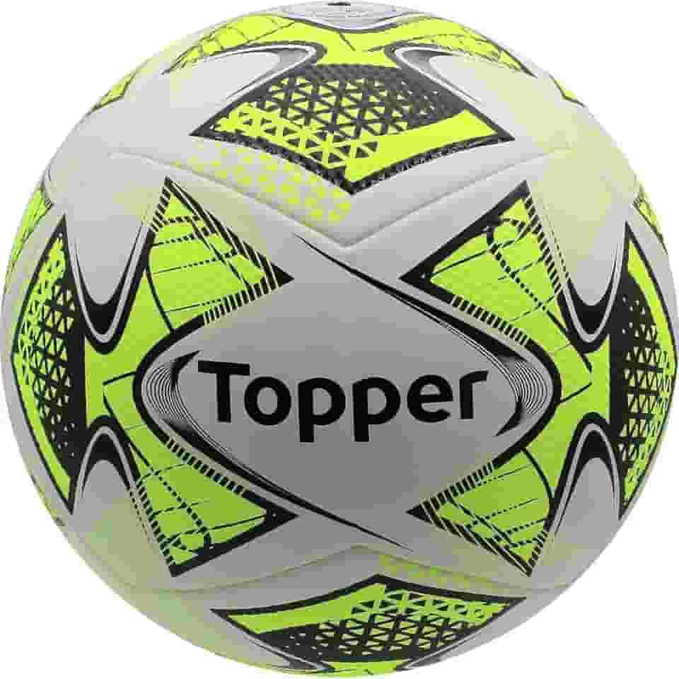 Bola de Futebol Society Topper 22 Oficial, Tamanho Nº 5, Costurada à Mão, Uso em Campo Sintético, Treino e Jogo, Adulto e Infantil