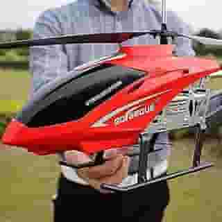 Gigante Grande Helicóptero RC 85CM 3.5 Canais Com Giroscópio Luz LED Carregamento De Avião Elétrico Drone Iniciante Para Meninos E Crianças