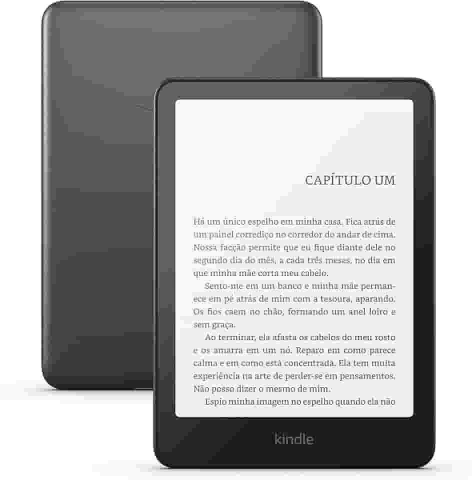 Kindle Paperwhite Signature Edition 32 GB (Geração mais recente) - O Kindle mais rápido já lançado, com luz frontal autoadaptável, carregamento sem fio e bateria que dura semanas - Cor Preta Metálica
