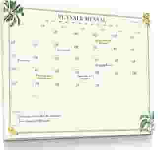 Planner Agenda Mensal Tropical - 50 folhas - tamanho A4