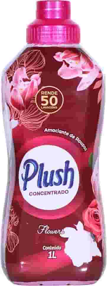 Plush, Amaciante de roupas e tecidos, Concentrado, Aroma Flowers, 1 litro, Rosa