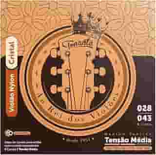 Encordoamento Nylon Cristal C/Bolinha Cobre Prata Media P/Violão 0.028-0.043 – Rvvnm