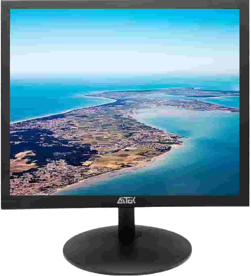 Monitor LED 17" Compacto, Full HD 1920x1080p, 5ms 4:3 Visualização Ampla 160/170 Entrada e Saída HDMI/VGA/AV/USB Tela anti-reflexo
