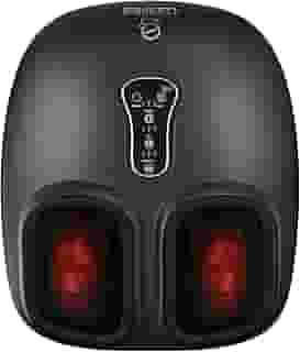 COMFIER Massageador De Pés Shiatsu Com Calor, Vibração, Máquina Massageadora De Pés De Compressão Rotativa Para Fascite Plantar, Dor De Neuropatia, Presentes Para Ela, Ele Cabe Em Tamanhos De Até 13 “