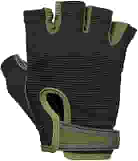 Harbinger Luvas Power Non-Wristwrap para musculação com malha elástica nas costas e palma de couro (par)