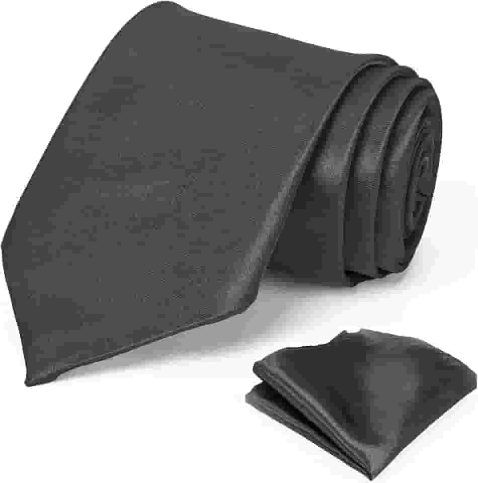 Gravata de cor sólida, preta, gravata masculina