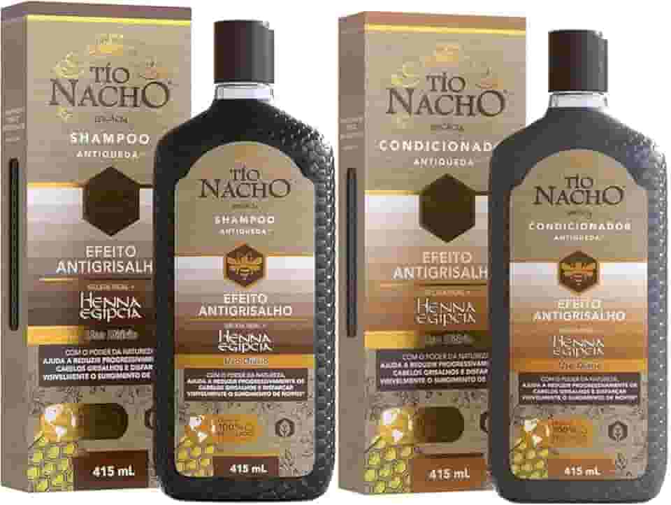 KIT TIO NACHO ANTIGRISALHO SHAMPOO + CONDICIONADOR ANTIQUEDA 415ML