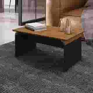 Mesa de Centro Sala de Estar Lilibeth Cor: Naturale/Preto Fosco