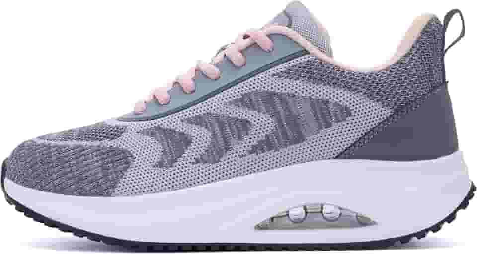 Tênis de caminhada feminino com suporte de arco ortopédico para fascite plantar tênis de corrida