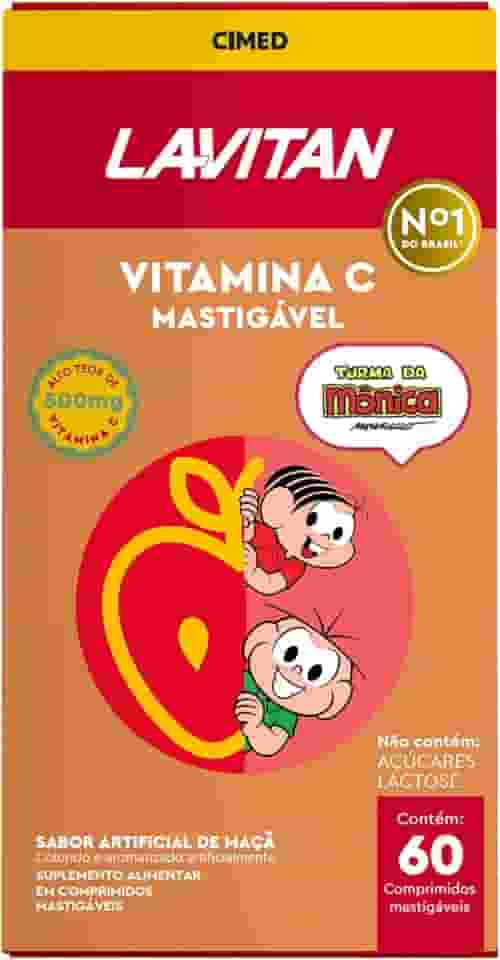 Lavitan Infantil Turma da Mônica Vitamina C Sabor Maçã com 60 Comprimidos Mastigáveis