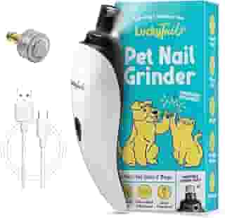 Lixa elétrica de unhas para cães e gatos LuckyTail – Super silenciosa e de baixa vibração para cães com 2 luzes LED – Recarregável por USB e sem fio – 2 velocidades – Animais de estimação pequenos a