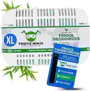Pacote XL de desodorizante de geladeira eliminador de odores – Melhor do que bicarbonato de sódio – Eliminador de cheiro de geladeira e geladeira – Desodorizador de freezer Eliminador de odores para