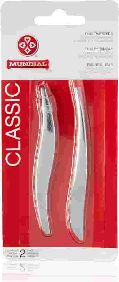 Duo De Pinças Anatômicas, Mundial S/A, Prateado