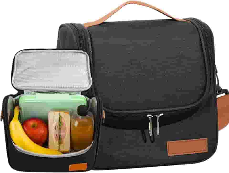 BOLSA TERMICA, MARMITA, PEQUENA, LANCHEIRA, ALÇA OMBRO, TRABALHO, PASSEIO ACADEMIA, PRETA, ESCOLA (Preta)