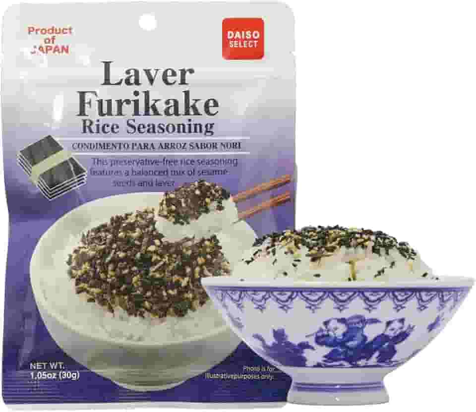Tempero Japonês Furikake Laver com Alga Nori e Gergelim Sem Conservantes Para Arroz Onigiri Saladas Versátil Natural Pronto para Consumo 30g Importado do Japão