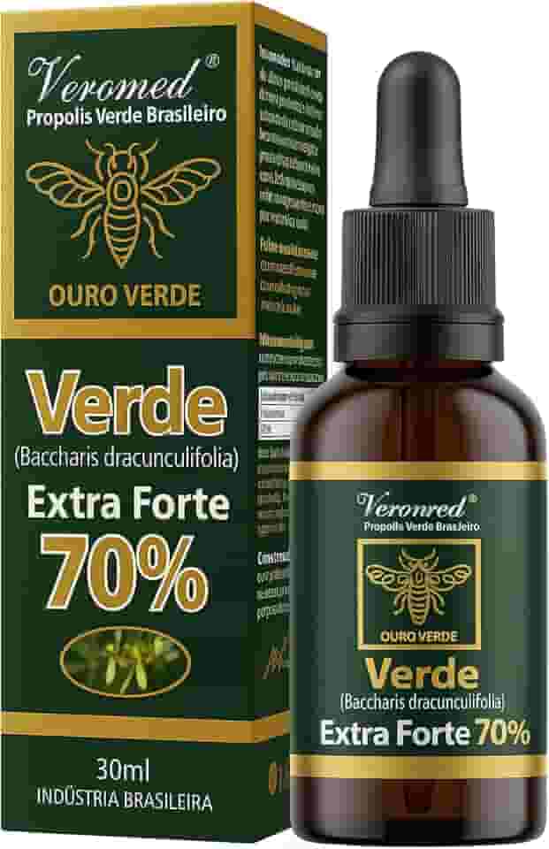 Extrato de Própolis Verde 70% Extra Forte 30ml Veromed Proteção Reforçando a Imunidade