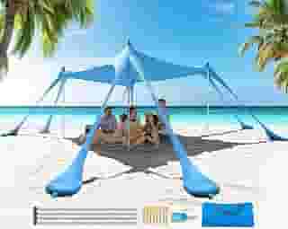 Barraca para Praia 3x3m, Abrigo Praia Guarda-Sol, Tenda, Tenda de Praia, PortáTil para FamíLia para 4 A 8 Pessoas, Barraca de Praia, Gazebo, Tenda Gazebo, Tenda Camping, Guarda Sol