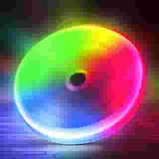 MHM Rainbow LED Flying Disc - LED Frisbee - Iluminação brilhante, modos inteligentes, iluminação automática, recarregável