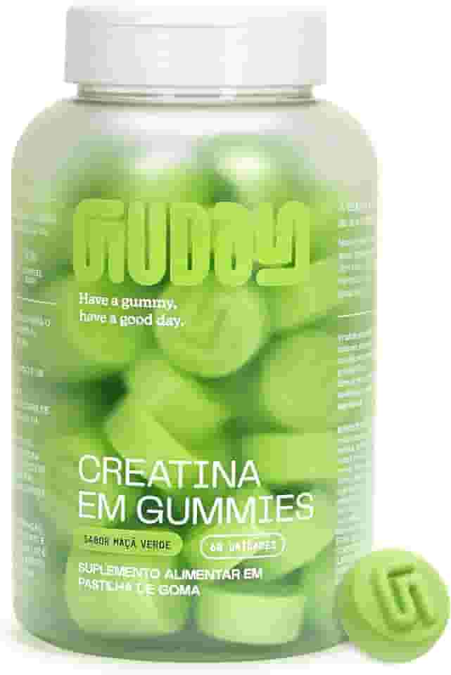 Guday Creatina Monoidratada em Gummies 60 Gomas Sabor Maçã Verde – Suplementação Prática e Refrescante para Sua Rotina de Treinos