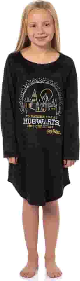 Camisola de pijama Harry Potter I'd Rather Stay At Hogwarts This Christmas Wizarding World Sleep