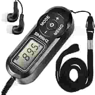 ZHIWHIS Rádio portátil, sintonizador digital FM com melhor recepção, receptor de transistor de bolso com som estéreo, Walkmen operado por bateria