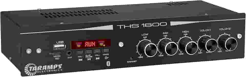 Amplificador Receiver Taramps THS 1800 Classe AB Multi Canal 80 Watts RMS Módulo Amplificador Residencial Comercial