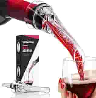 VINABON Bico aerador de vinho 2025 – O aerador de vinho profissional se fixa à garrafa para melhorar o sabor, buquê aprimorado e acabamento rico. Design sem gotejamento e sem derramamentos. Inclui
