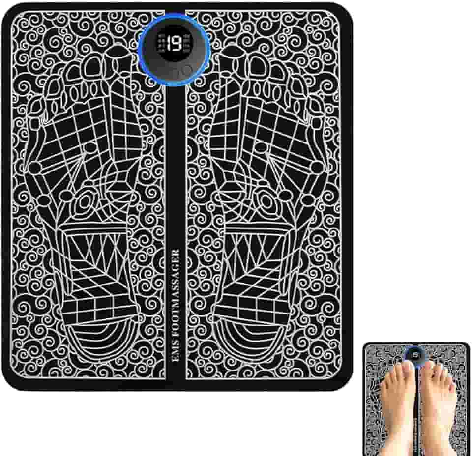 Tapete de almofada de massagem pés,EMS Pulsos Estimulador de Pé Elétrico Tapete | Almofada de massagem elétrica portátil para relaxar pés e pernas, almofada de spa massageadora para casa,