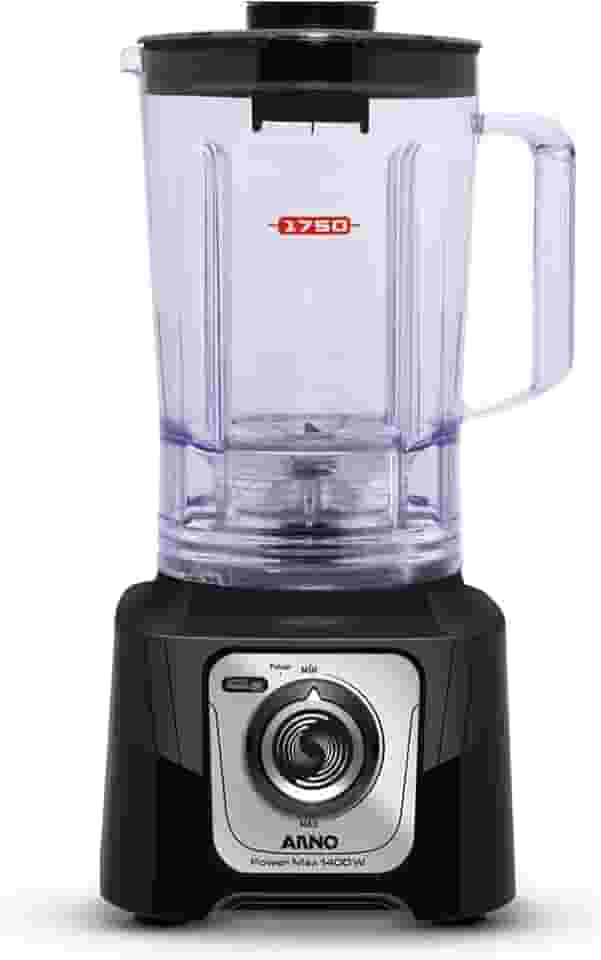 Liquidificador Arno Powermax 1400W LN65 Preto, com 6 Lâminas Powelix Pro, 3,1L de Capacidade, Tecnologia Comfort Control e Design Arno, 110V