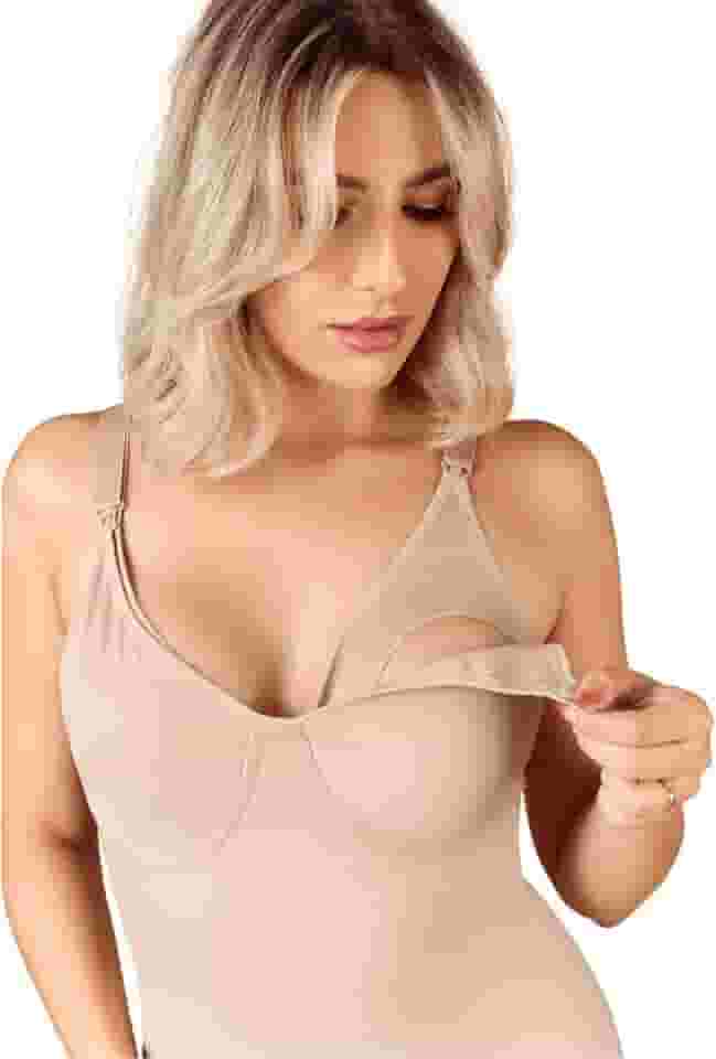 Body Modelador de Amamentação Pós-Parto Cirúrgico Sem Bojo