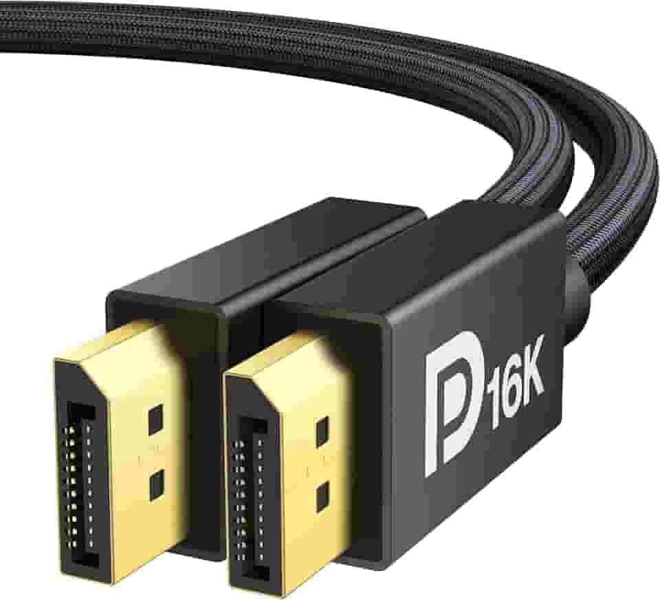 IVANKY Cabo DisplayPort 16K 2.1 [certificado VESA], cabo DP 2.1 [16K @60Hz, 8K @120Hz, 4K @240Hz], cabo de porta de exibição 2.1 suporta 40Gbps HDR10, HDCP, DSC 1.2a, FreeSync G-Sync para gráficos