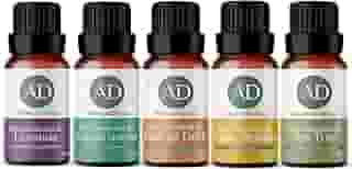 Kit Óleo Essêncial Completo Para Aromaterapia | Os 5 Aromas Mais Populares 100% Puros - Lavanda, Eucalipto, Limão Siciliano, Laranja Doce e Tea Tree (Melaleuca) - Aroma D’alma