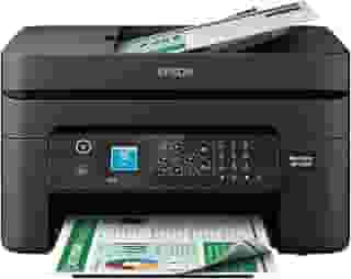 Epson Impressora multifuncional sem fio Workforce WF-2930 com digitalização, cópia, fax, alimentador automático de documentos, impressão frente e verso automático e tela colorida de 1,4 polegadas,