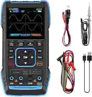 2C23T Multímetro Osciloscópio Digital Portátil + Gerador de Sinal de Função Mais recente Gerador de Sinal de Osciloscópio de Canal Duplo 3IN1 10MHZ * 2 50MS/s
