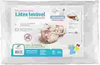 Travesseiro para Bebê Látex Lavável- Capa em Percal 180 frios - Integralmente lavável em máquina - P/fronhas 30x40cm - Fibrasca