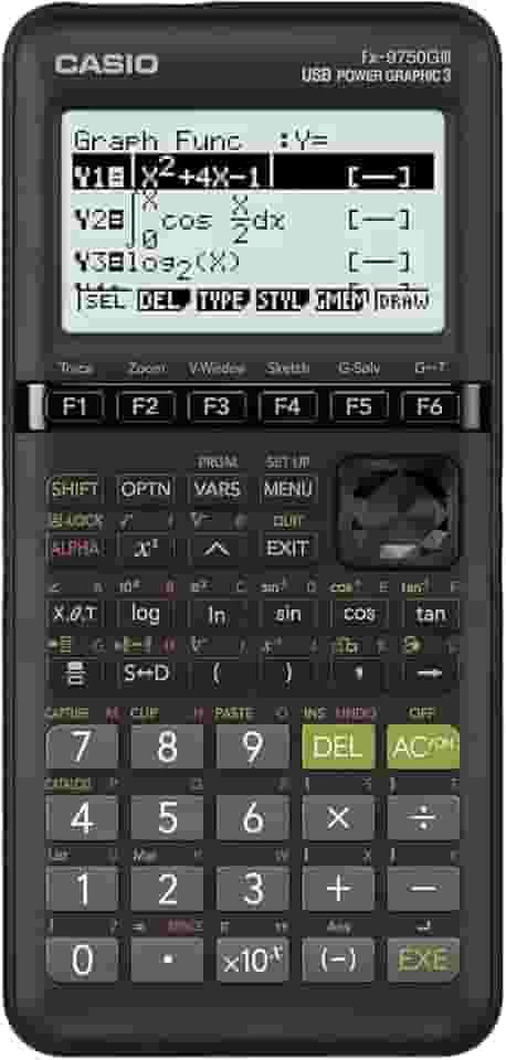 Calculadora gráfica padrão Casio fx-9750GIII, preto
