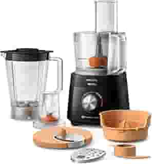 Philips Walita Multiprocessador PowerChop 1000, Preto, Copo com capacidade de 1,5 litros, Duas velocidades + pulsar, 6 acessórios, 1000W, 220V (HR7304/90)