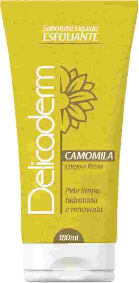 Sabonete Líquido Esfoliante, Aroma Camomila, 180 ml, Amarelo