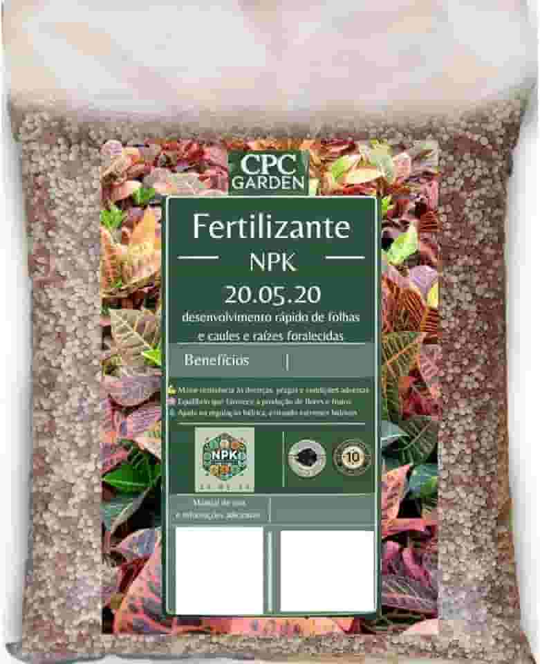 Fertilizante Premium NPK 20-05-20 Para Fortalecimento CPC Garden 5 Kg
