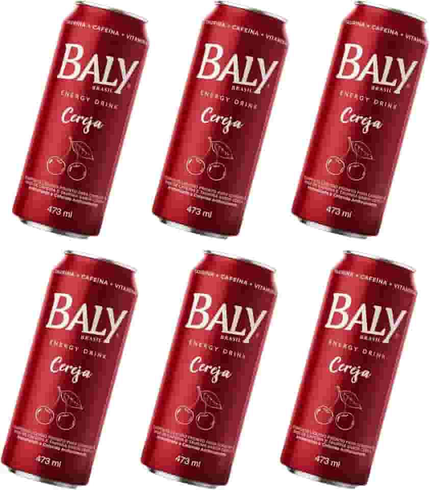 Baly Energético Cereja 473 ml Com 6 unidades