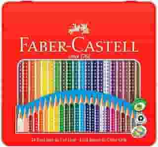 Lata EcoLápis Grip 24 Cores, Faber-Castell, 121024LT, Grafite