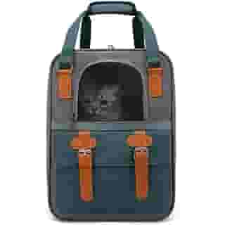Bolsa Mochila De Transporte Pet Para Cães Gatos Cachorro Viagem Avião Passeio Cabine Transportar Animal Estimação (Verde, Pet até 10kg)