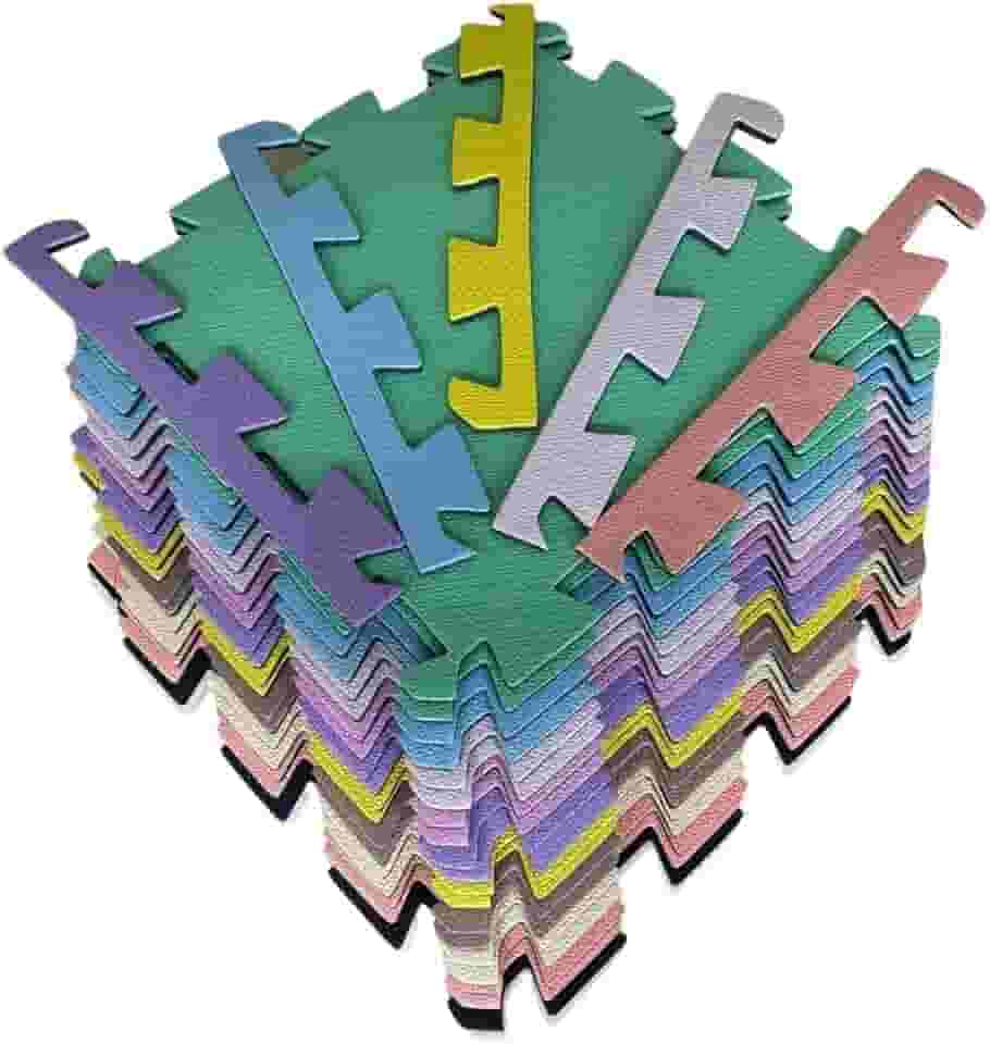 Kit 12 Tatames 50x50x10mm Economico (Colorido)