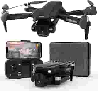 Toladrone Drone TD12Pro com câmera HD 1080p, motor sem escova, posicionamento de fluxo óptico, resistência ao vento nível 3, 3 modos de velocidade, drones para adultos iniciantes, quadricóptero RC