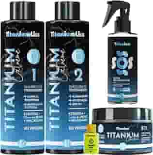 Kit Progressiva Extreme Titanium + BBtx + Sos Fluido Protetor Térmico + Argan
