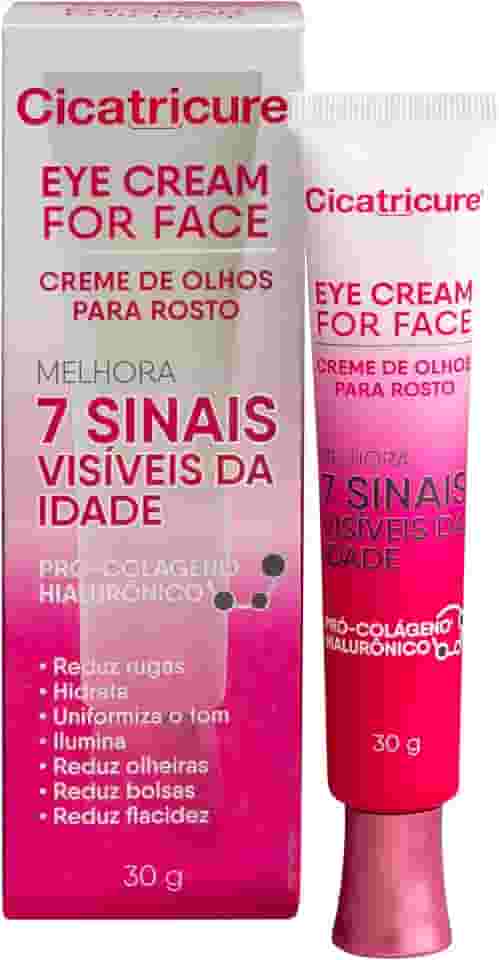 Cicatricure Creme de Olhos para Rosto Hidratante Facial Anti-Idade, Tratamento Skin Care que Reduz Rugas, Uniformiza Tom da Pele, Combate Olheiras e Sinais do Envelhecimento 30g