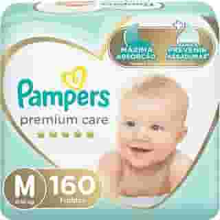 Fralda Pampers Premium Care M - 160 fraldas