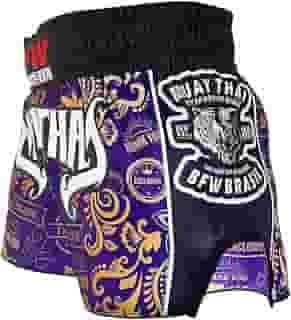 Shorts Muay Thai Premium - Roxo e Dourado